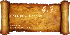 Gottwald Ferenc névjegykártya