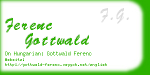ferenc gottwald business card